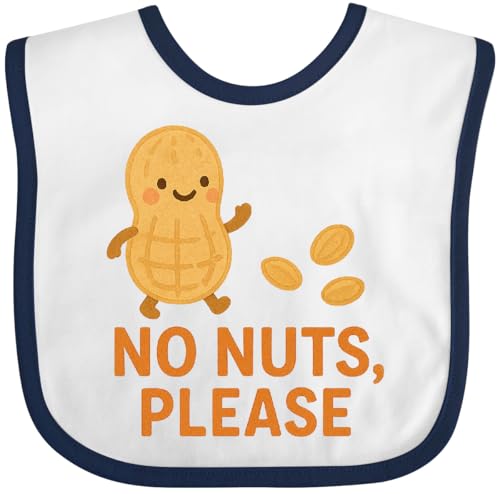 inktastic Cute Peanut Allergy Alert No Nuts Please Baby Bib