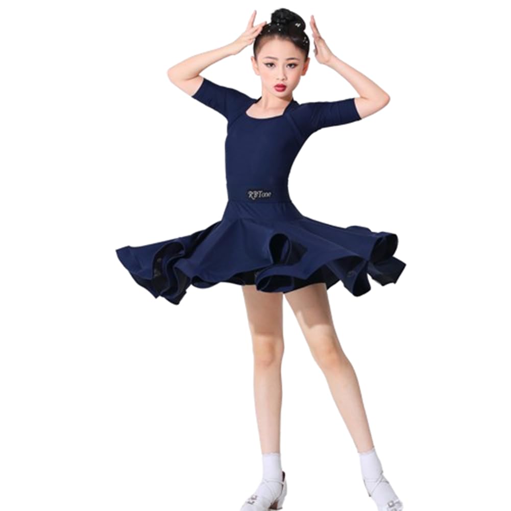 Robe de danse latine fille pour spectacles de fin d'année et cours de tango
