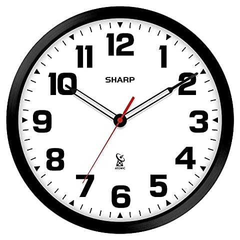 SHARP Atomic Analog Wall Clock - Stylish and Accurate Cover