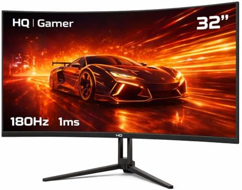 Monitor Gamer HQ Ultra 32" Curvo 1ms, 180Hz, Quad HD (QHD) - 2560...