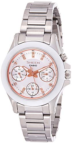 Preisvergleich Produktbild Casio Damen-Armbanduhr Sheen Analog Quarz Edelstahl SHE-3503SG-7AER