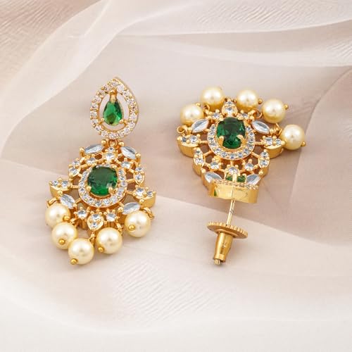 Image of Rubans Chandelier Earrings Traditional Festive Jewellery Gift for Women & Girls
