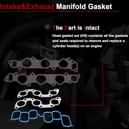 Image of AUCERAMIC Head Gasket Set for Toyota Sienna 2004-2006, Highlander 2005-2007, Camry 2004-2006, Lexus RX330 & ES330 2004-2006 3.3L V6 Replace# HS26266PT