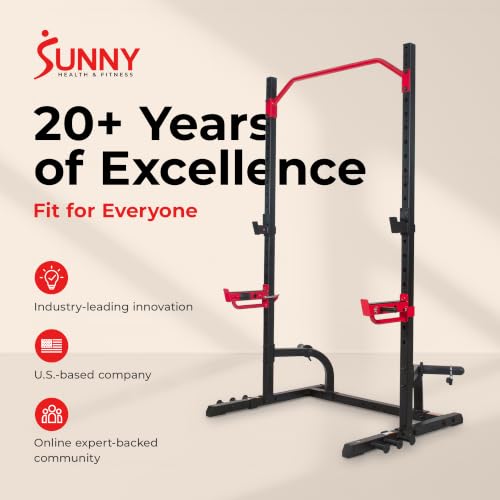 Sunny Health & Fitness Full Size Power Rack for Complete Strength Training - image 9