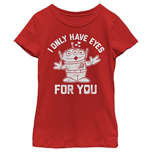 T-shirt Disney fille rouge à motif grands yeux imprimés taille M