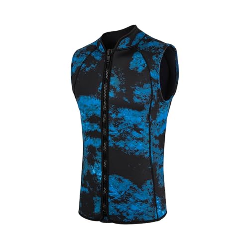 Wetsuit Top 3mm Thermal Sleeveless Front Zipper Neoprene camouflage Vest Jacket Sun UV Protection Unisex for Men Women Diving Surfing Swimming Snorkeling Sailing Slimming Sauna Workout Aerobics