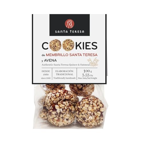 Santa Teresa - Cookies de Membrillo con Avena. Sin Conservantes ni aditivos. 100% Naturales, 100g.