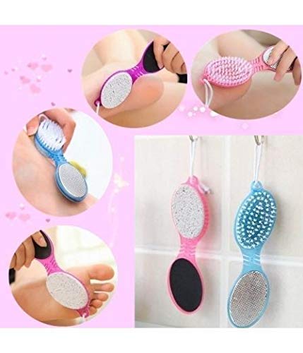 Snowpearl 4 In 1 Foot File With Pedicure And Manicure Brush Multi Use Pedicure Paddle Brush(Cleanse, Scrub, File And Buff) Pedicure Tool Pedicure Brush For Feet Foot Scrubber 3