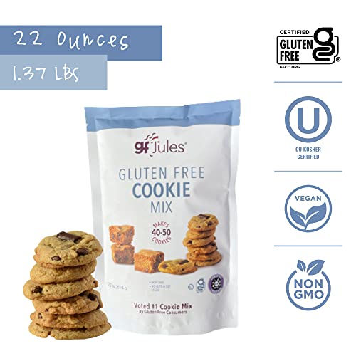 Gfjules Certified Gluten Free Cookie Baking Mix | Non-Gmo, Vegan, Kosher & Top 8 Allergen Free | Cup For Cup Baking Alternative To Regular Cookie Mixes | Makes 40-50 Cookies | 22 Ounces #TOP2