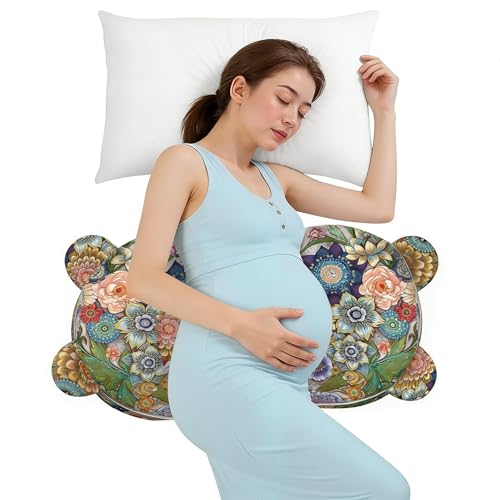 Image of Pregnancy Pillow for Sleeping,Maternity Pillow with Cooling,Maternity Support for Back and Hip Relief,Soft and Comfortable Wedge Pregnancy Pillows Side Sleeping Support for Belly with Removable Cover