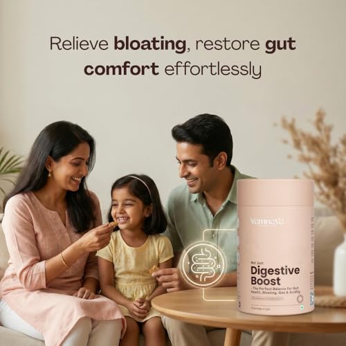 Image of Digestive Boost Powder | Howaru Probiotic (2B CFU) + Sunfiber Prebiotic + Psyllium Husk | Relieves Bloating, Gas & Acidity | Ajwain & Jeera Extracts | No Flavour, No Colour, No Sugar - Pack of 2