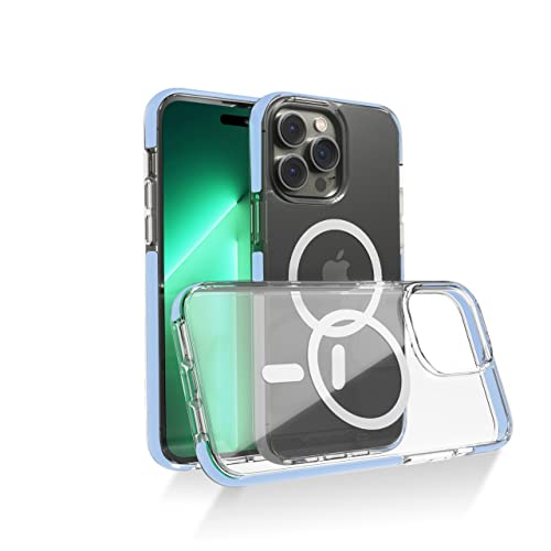Image of Vaku Luxos TPU Guard Magpro For iPhone 14 Pro Case Cover,10 Feet Drop Protection,Shockproof,Scratch Resistant,Slim,Thin Compatible With Magsafe iPhone 14 Pro Back Cover-Sierra Blue