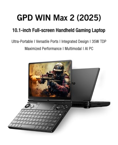 Image of GPD Win Max 2 Handheld Game Console Mini Laptop Gamepad UMPC 10.1 inch Touchscreen PC with Win11 AMD Ryzen AI 9 HX 370 32GB RAM /2TB M.2 2280 SSD