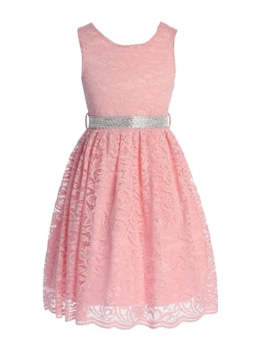 iGirlDress Big Girl Stretch Lace Tulle Skirt Husky Plus Size Flower Girl Dress - Main Image