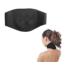 TUKNN Selbstwärmende Nackenbandage,Selbstheizend Nackenbandage,Wärmeschutz Halsbandage,Schwarz