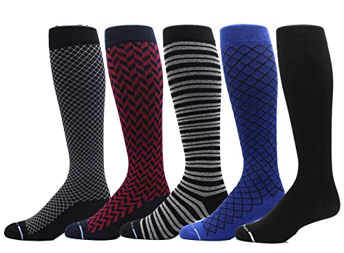 Image of Dr. Motion Compression Socks For Men & Women BEST Graduated Athletic Fit For Walking, Hiking, Running, Nurses 5 Pairs