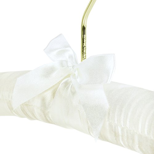 Hangerworld 5 Imbottiti 43cm Raso Appendiabiti Nero Perfetto per Abiti Da Sposa Top