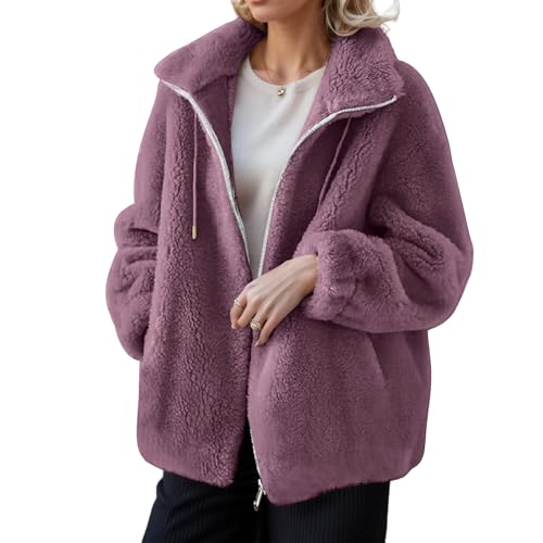 Genérico Chaqueta Mujer Invierno Chaquetas Mujer Deporte Ropa Invierno Esqui Ligeros Chaqueta Moda Jacket Elegante 2#púrpura S-1