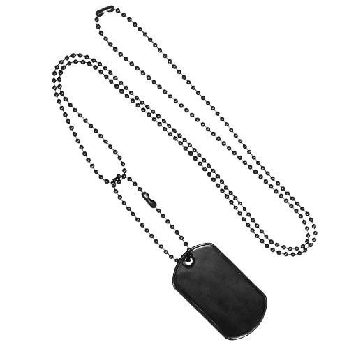Black GI Dog Tag Chains