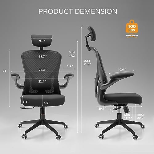 Image of Ergonomic Office Desk Chair High Back Mesh Computer Chair