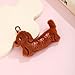 Jamortty Cute Plush Dog Keychain Fluffy Kawaii Dachshund Mini Backpack Keychain For Bag Purse Charm Key Chain Christmas Gift(Style 1)