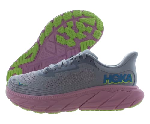 HOKA ONE ONE Arahi 7 Wide Womens Shoes Size 8, Color: Gull/Pink Twilight