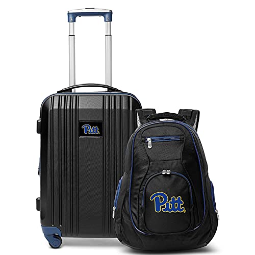 Denco University of Pittsburgh Panthers 2-Piece Luggage Set, Includes 21-inch Two-Tone Hardcase Spinner and 19