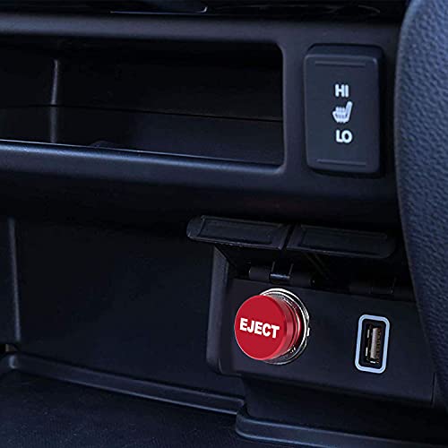 Image of Aokin Cigarette Lighter Cover, Aluminum Dustproof Car Cigarette Lighter Plug Parts Auto Accessories Fits Most Vehicles, Autos, Trucks, Boats Standard 12 Volt Power Source, Eject Red