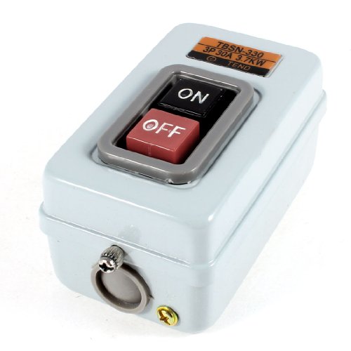 uxcell TBSN-330 30A 3.7KW On/Off 3P Locking Power Push Button Switch