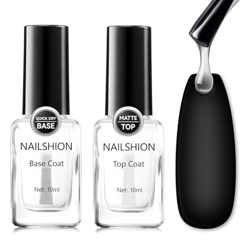Matte Top Coat and Clear Base Coat Fall Winter Nail Polish
