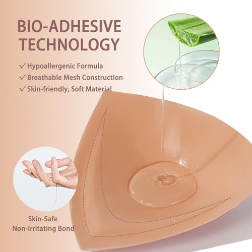 Image of Double-Sided Sticky Bra Lift Inserts | Lightly Padded Push-Up Adhesive Bra for Large Bust | Reusable & Invisible Insert Pads