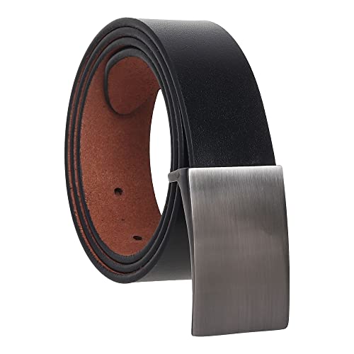 Image of USL Formal /Casual Black Tan Brown Color Genuine Leather Belts For Men (34, Black)