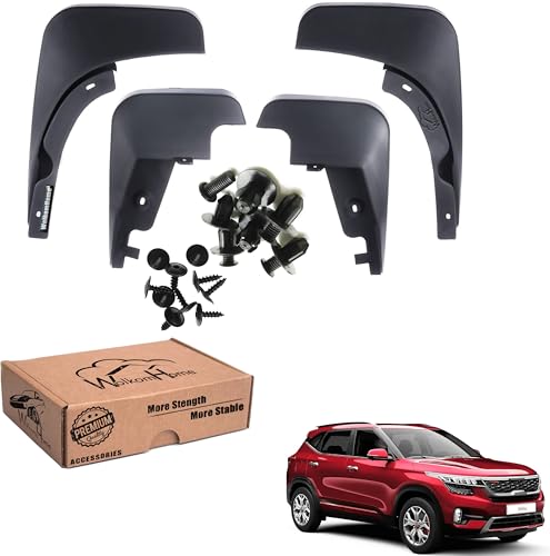 Image of WolkomHome Mud Flap Compatible with Seltos 2023 - Durable Splash Guards for Car Exterior Protection