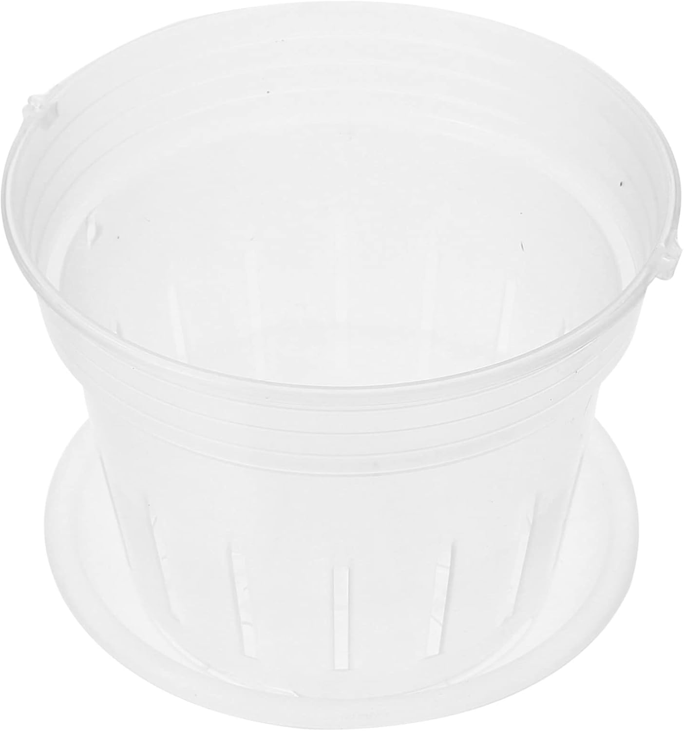 Angoily Clear Orchid Pots Plastic Flower Plant Pot with Saucer Root Control for Home Garden Office