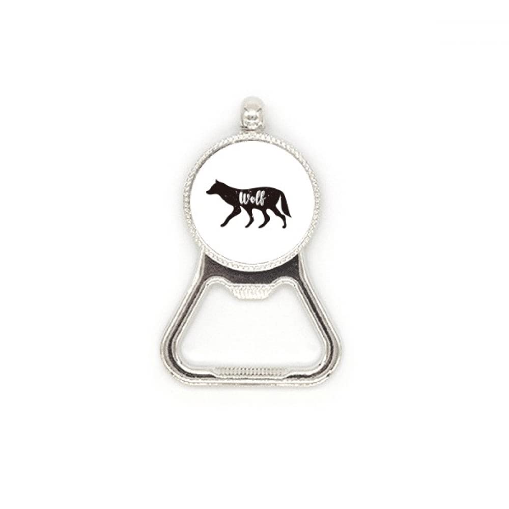 Décapsuleur acier loup noir blanc objet de collection pour bar