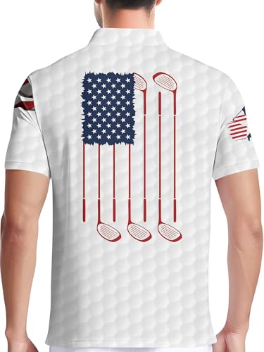 HIVICHI Funny Golf Shirts for Men Crazy Novelty Performance Mens Polo Shirt miniatura 2