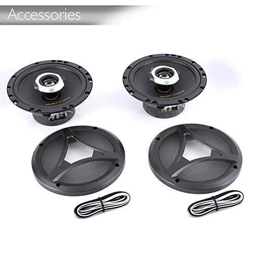 Lanzar 2-Way Universal Car Stereo Speakers - 180W Dual 6.5 Inch Universal Oem Quick Replacement Component Speakers Vehicle Door/Side Panel Mount Compatible, Pro Audio Car Speakers Dct65.2 Pair #TOP5