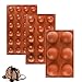 LUKIUP® Moule en Silicone Demi Sphere, 6 trous Semicircle 15 trous Demi-cercle 24 trous Demi-cercle, Ø 6,7 cm, Ø 3,7 cm, Ø 2,7 cm, pour La Fabrication de Chocolat, Gâteaux, Gelée et Mousse à Dôme