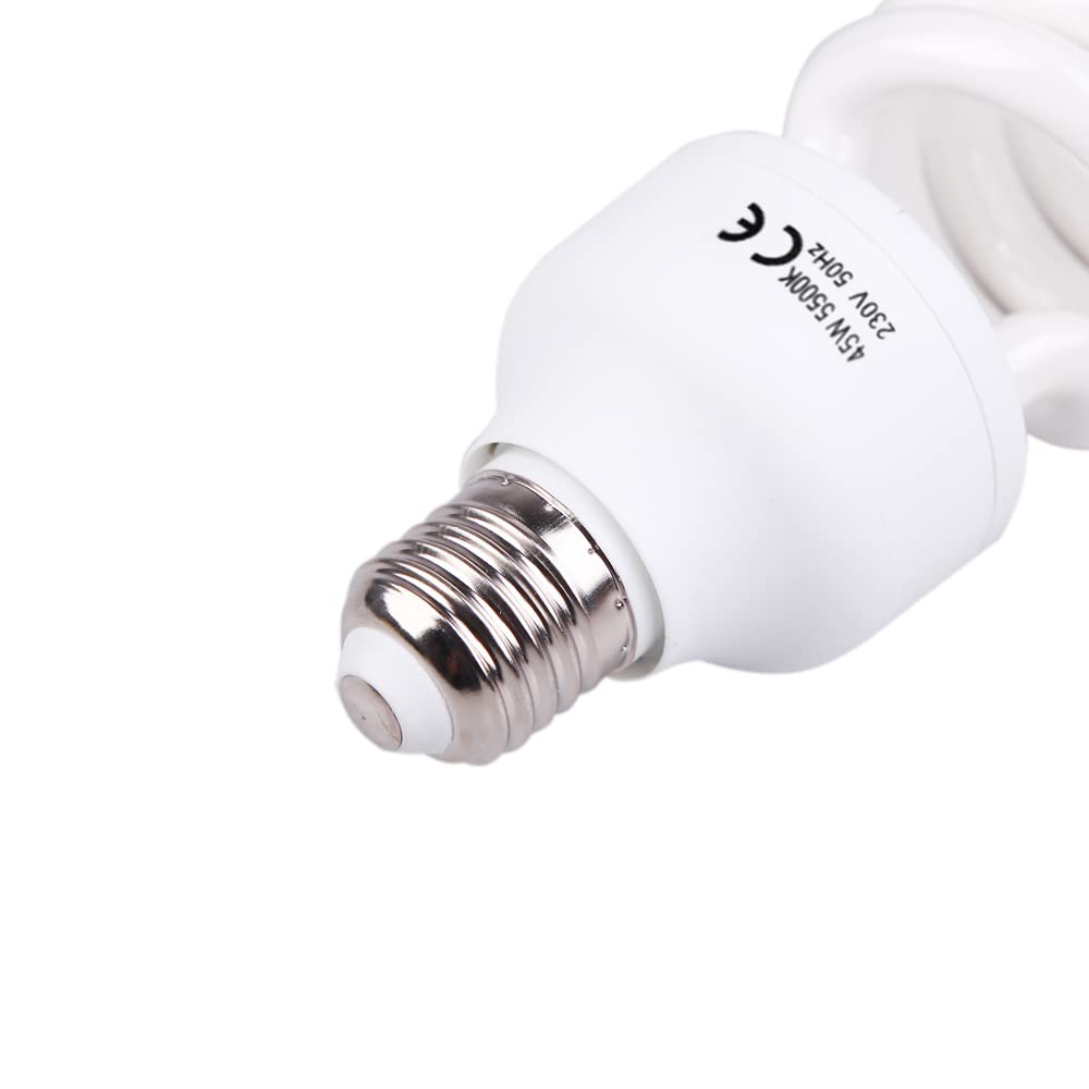 Image secondaire de Andoer Ampoule à économie d'énergie E27 220V 5500K 45W pour boîte à lumière, Photographie vidéo, Studio Photo, Lampe Fluorescent