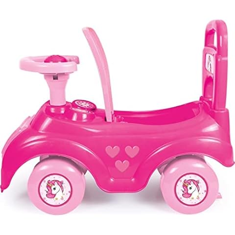 FAHAAM Toddler Kids Ride-On Push Small Car For Babies, Walker Drive Vehicle Horn Sounds, Along Walker in Pink Perfect For Indoor And Outdoor Cover