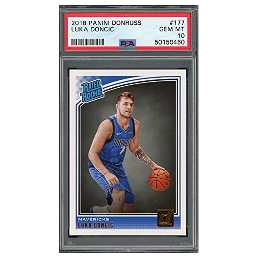 Luka Doncic 2018 Panini Donruss Basketball Rookie Card RC #177 Graded PSA 10