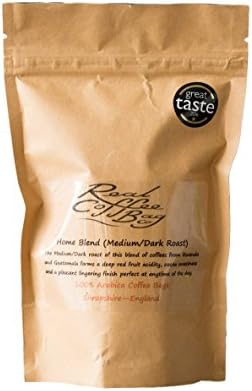 Home Blend Medium/Dark Roasted Arabica Fresh Ground Coffee Bags (25 Bags) - 225 g by Real Coffee Bag Co.