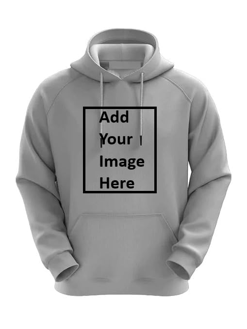 Customized and Personalized Photo On Hoodies for Men and Women Pure Cotton Grey.-image-38