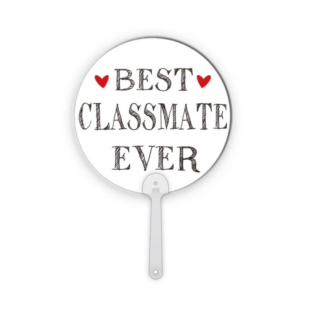 Éventail rond en plastique Best Classmate ever pour sceller une amitié