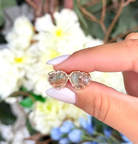 Le Vian 3.60 Carat Aquaprase Heart Stud Earrings for Women | Rose or Yellow Gold Plated 925 Sterling Silver Earrings for Her I Delicate Elegant Design I Push Back Studs4