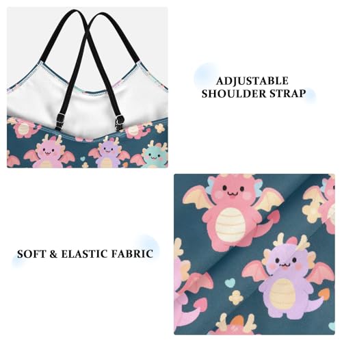 senya Girls Swimsuits One-Piece Swimwear Tie Bathing Suit Beach Summer Round Neck 7-8T Cute Dinosaur Pattern3