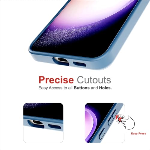 Image of Thermoplastic Polyurethane Slim Case For Samsung Galaxy S23,[Anti-Yellowing Technology] [Military Grade Drop Protection] Shockproof Slim Hybrid Phone Case For Samsung Galaxy S23 5G-Indigo Blue