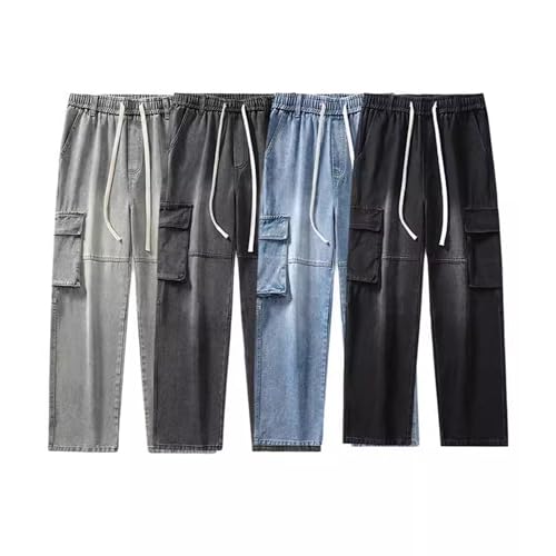 Pantalones Joggers Cargo Denim Multi-Bolsillos para Hombre miniatura 5