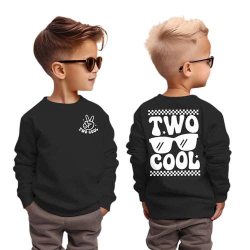 BOUTIKOME 2. Geburtstags Jungen Sweatshirt Two COOL Pullover für...