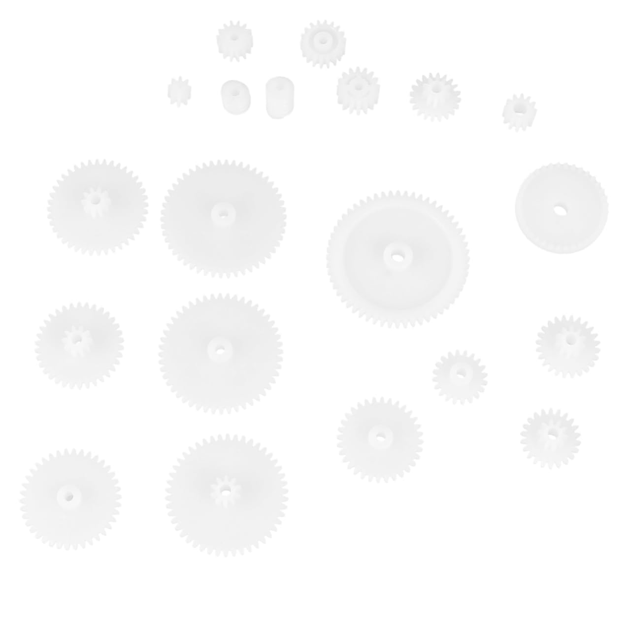 Abaodam 116pcs Plastic Toy Gears 0.5 Modulus Gear Parts for DIY Car Safe Plastic Set for Boys and Girls